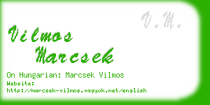 vilmos marcsek business card